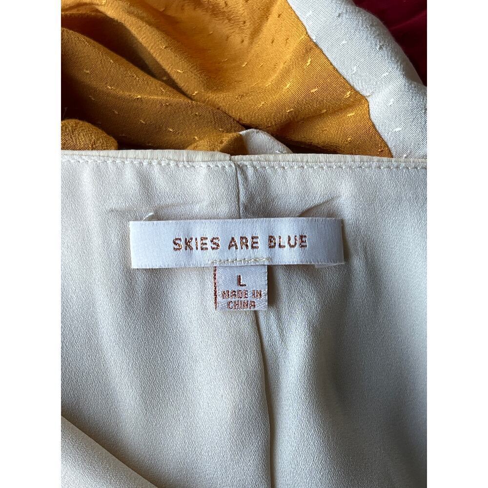 SKIES ARE BLUE WOMENS PLEATED COLORBLOCK DRESS SIZE LARGE - Picture 9 of 14